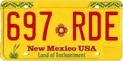 NM license plate 697RDE