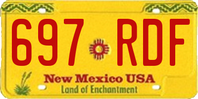NM license plate 697RDF