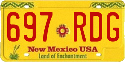 NM license plate 697RDG