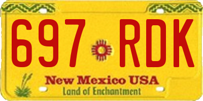 NM license plate 697RDK