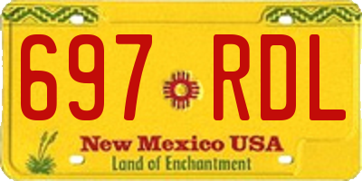 NM license plate 697RDL
