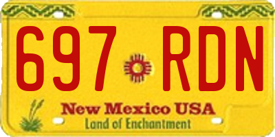 NM license plate 697RDN