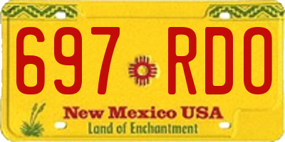 NM license plate 697RDO