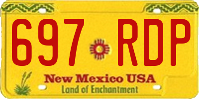 NM license plate 697RDP