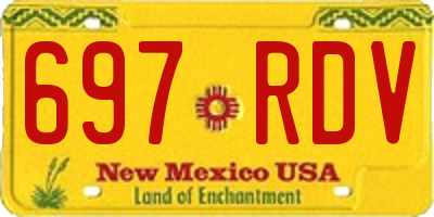 NM license plate 697RDV