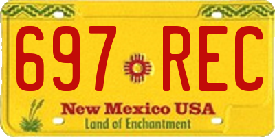 NM license plate 697REC