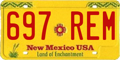 NM license plate 697REM