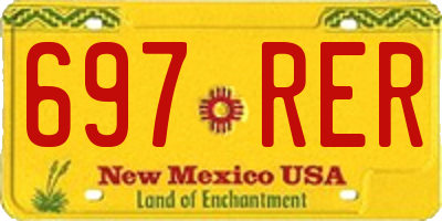 NM license plate 697RER