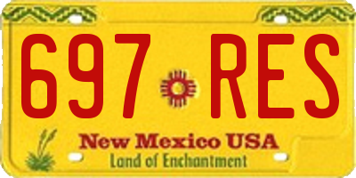 NM license plate 697RES