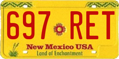 NM license plate 697RET