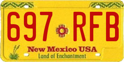 NM license plate 697RFB