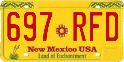 NM license plate 697RFD