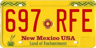 NM license plate 697RFE