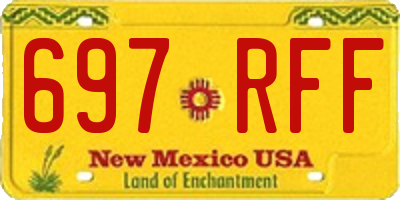 NM license plate 697RFF
