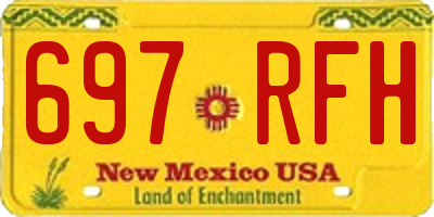 NM license plate 697RFH