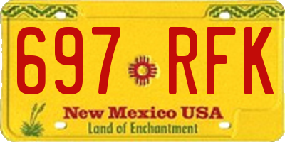 NM license plate 697RFK
