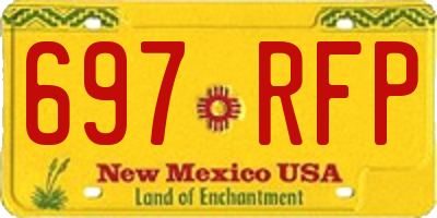 NM license plate 697RFP