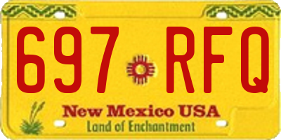 NM license plate 697RFQ