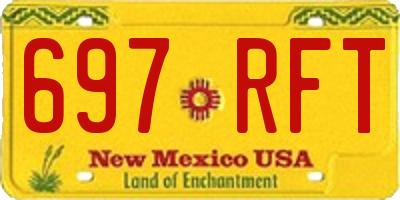 NM license plate 697RFT