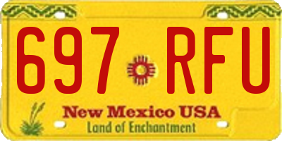 NM license plate 697RFU