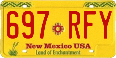 NM license plate 697RFY