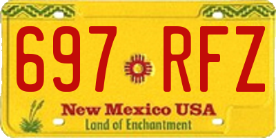 NM license plate 697RFZ