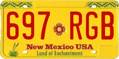 NM license plate 697RGB