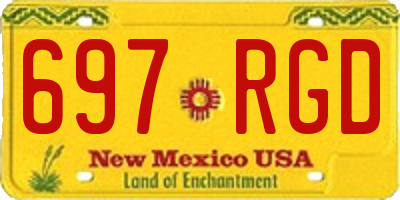 NM license plate 697RGD