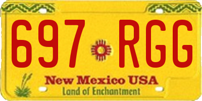 NM license plate 697RGG