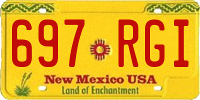 NM license plate 697RGI