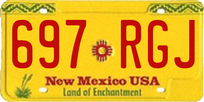 NM license plate 697RGJ
