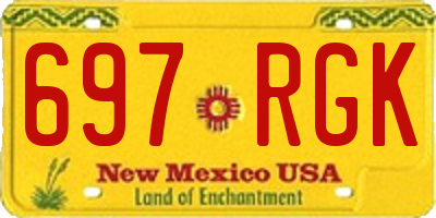 NM license plate 697RGK