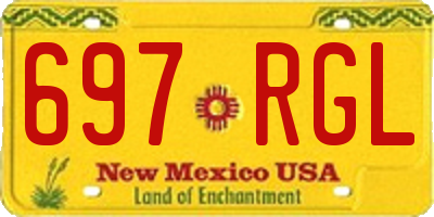 NM license plate 697RGL