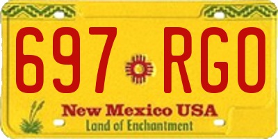 NM license plate 697RGO