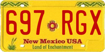 NM license plate 697RGX