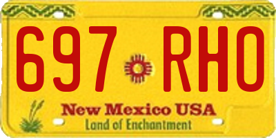 NM license plate 697RHO
