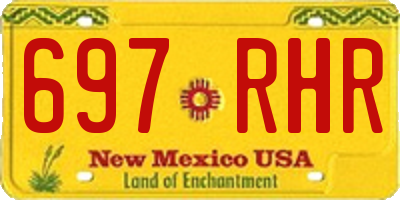NM license plate 697RHR