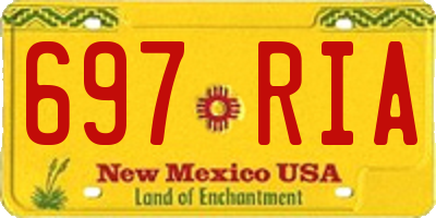 NM license plate 697RIA