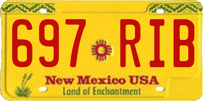 NM license plate 697RIB