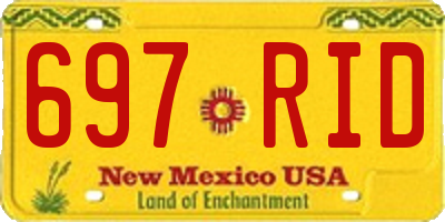 NM license plate 697RID