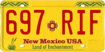 NM license plate 697RIF