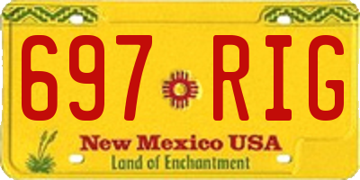 NM license plate 697RIG