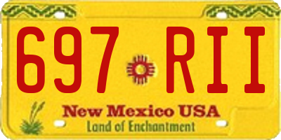 NM license plate 697RII