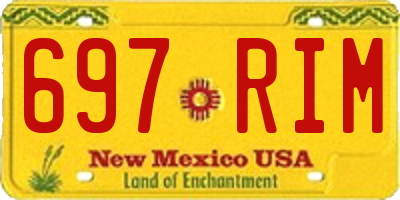 NM license plate 697RIM