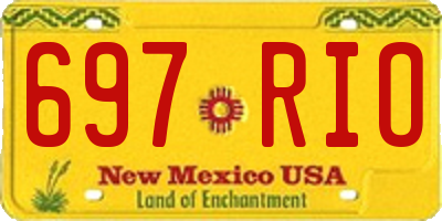 NM license plate 697RIO
