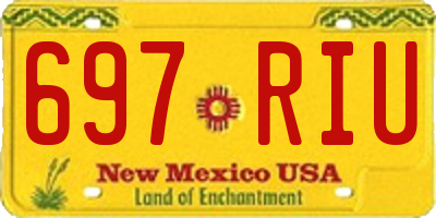 NM license plate 697RIU