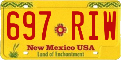 NM license plate 697RIW