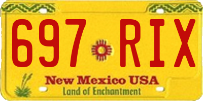 NM license plate 697RIX