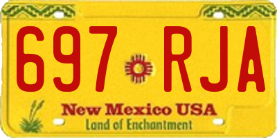 NM license plate 697RJA