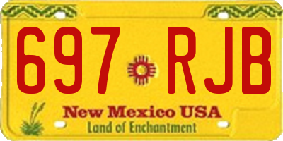 NM license plate 697RJB